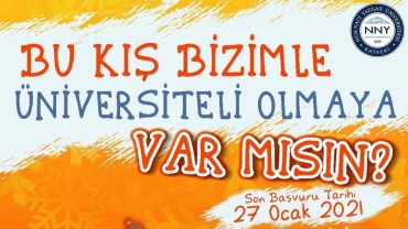 Bu kış bizimle üniversiteli olmaya var mısın?